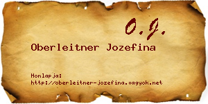 Oberleitner Jozefina névjegykártya